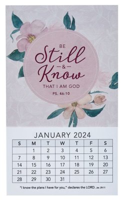 2024 Magnetic Mini Calendar: Be Still And Know - Christian Art Gifts